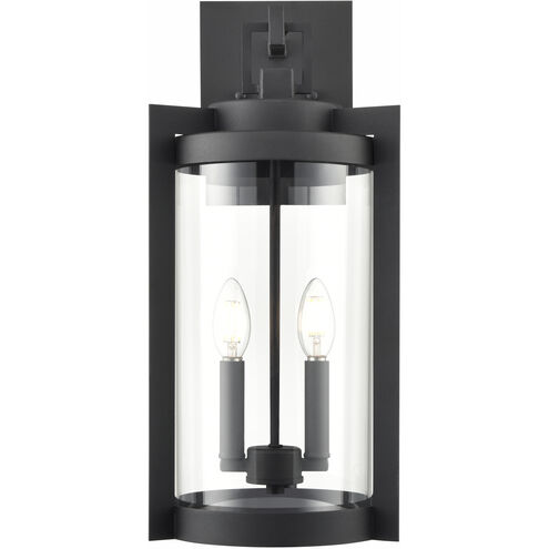 Ellway 2 Light 19.75 inch Textured Black Outdoor Wall Sconce